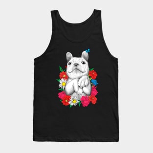 Dog in flowers Tank Top